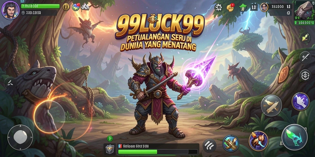 Screenshot gameplay 99LUCK99 menampilkan petualangan yang seru dan tantangan mendebarkan.