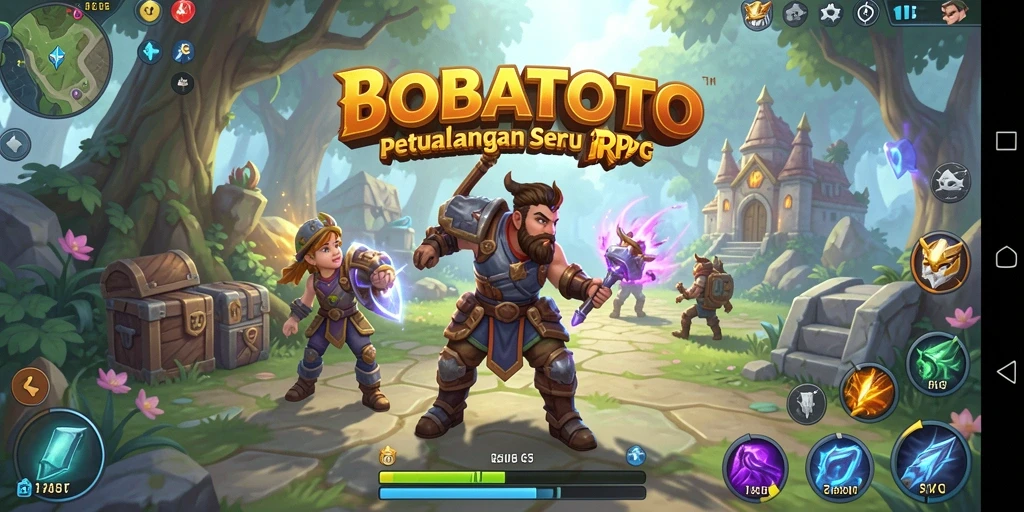 Screenshot gameplay BOBATOTO menampilkan karakter beraksi di dunia RPG yang luas.