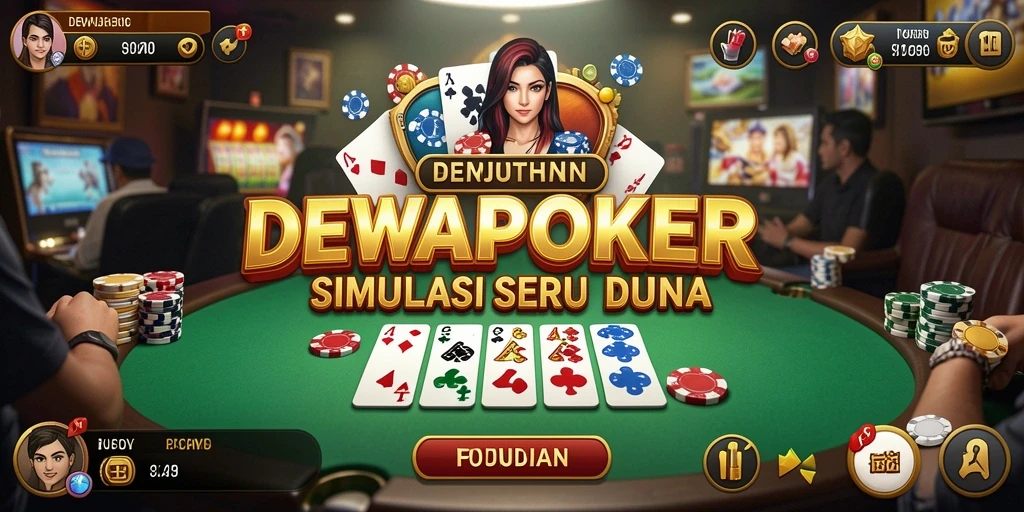 Tampilan utama DEWAPOKER menampilkan gameplay poker yang menegangkan.