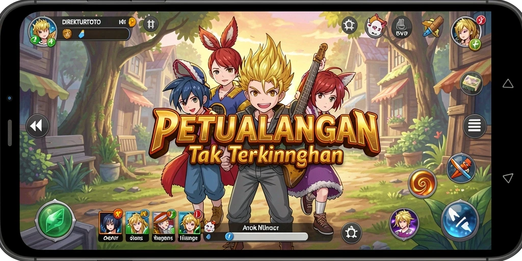 Tampilan gameplay yang memukau dalam dunia Anime.