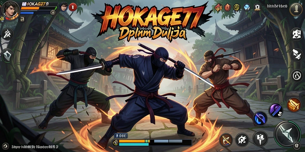 Tampilan aksi seru dalam gameplay HOKAGE77.