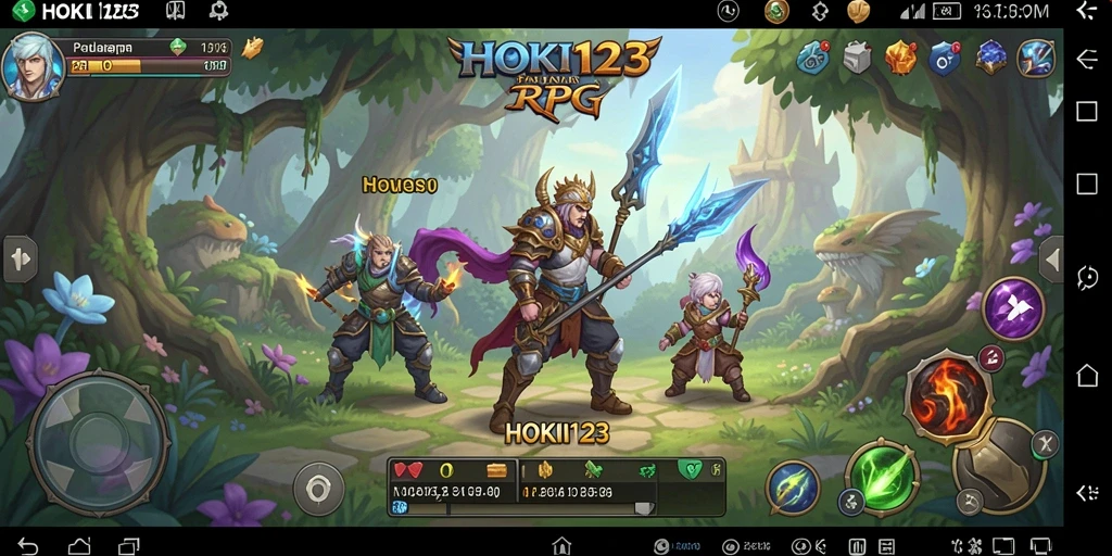 Tampilan screenshot HOKI123 menampilkan aksi seru dalam permainan RPG.