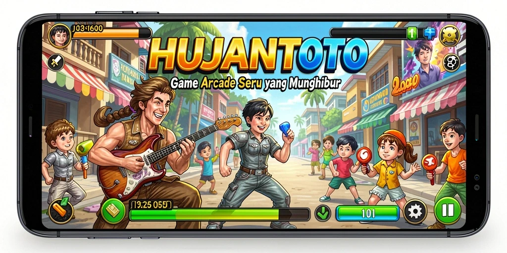 Tampilan gameplay seru dan mengasyikan dari HUJANTOTO.