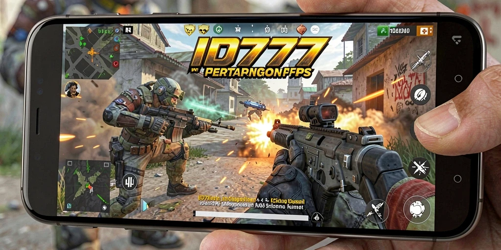 Tampilan seru gameplay <strong>ID777</strong> dalam pertempuran FPS.