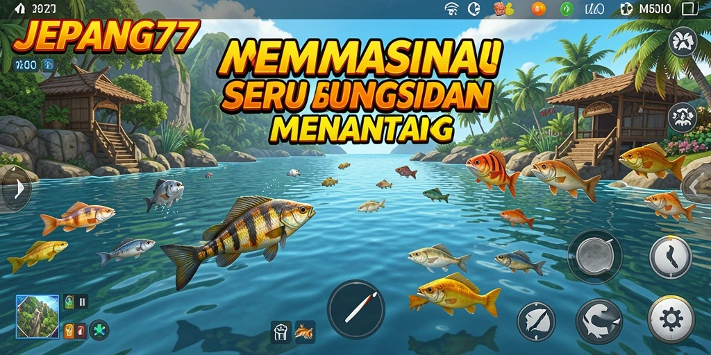 Tampilan gameplay <strong>JEPANG77</strong> saat memancing yang menakjubkan.