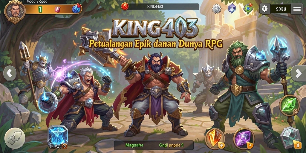 Tampilan gameplay KING403 yang seru dan penuh aksi RPG.