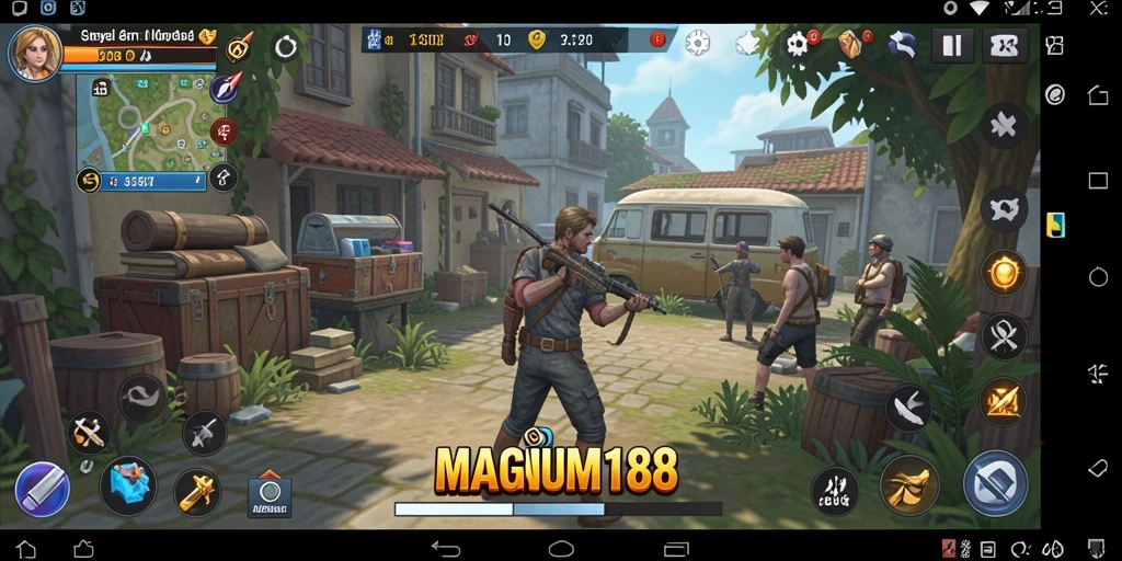 Tangkapan layar utama MAGNUM188 menunjukkan gameplay seru dan interaktif.