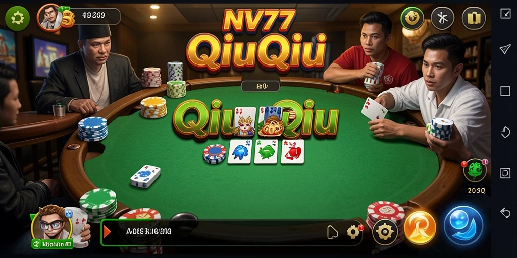 Gameplay QiuQiu yang seru dan menegangkan di NV77.