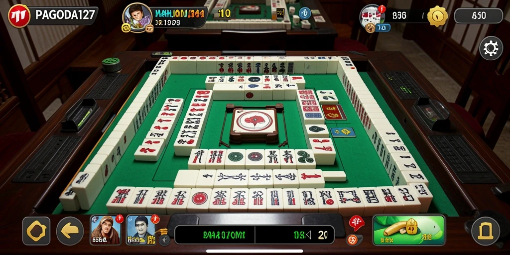 Tampilan gameplay Mahjong yang menarik dan menantang.