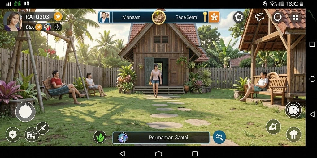 Tampilan gameplay menghibur dari RATU303 dengan grafis cerah.