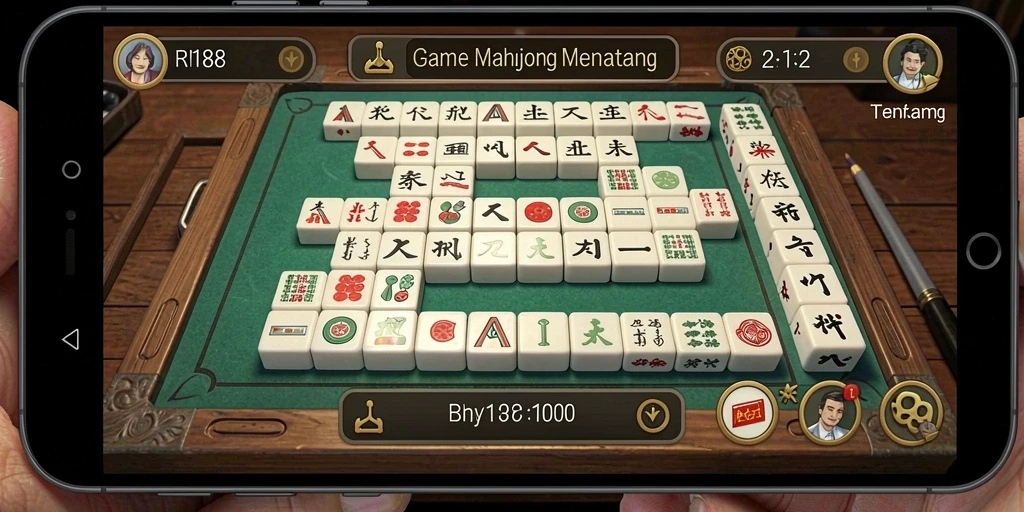 Tangkapan layar utama RI188 menampilkan gameplay Mahjong yang mendebarkan dan grafis menawan.