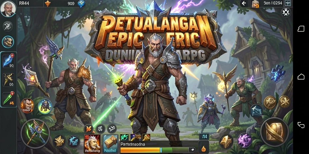 Screenshot gameplay menunjukkan aksi pertarungan seru dalam dunia ARPG.
