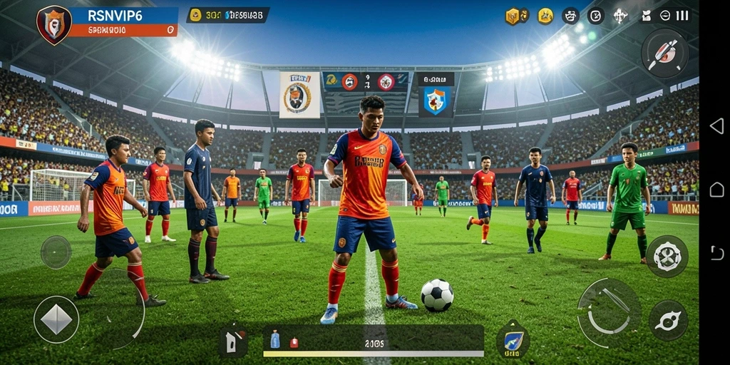 Screenshot gameplay RSNVIP6 menampilkan momen pertandingan yang seru.