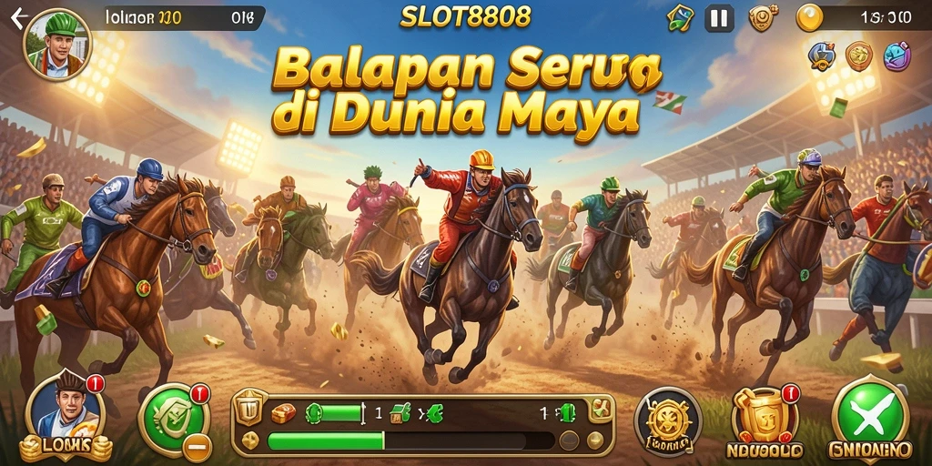 Tangkapan layar gameplay balapan yang seru di SLOT8808.