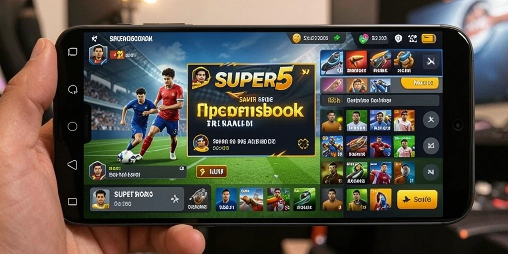 Tampilan gameplay menarik dari aplikasi Sportsbook SUPER5.