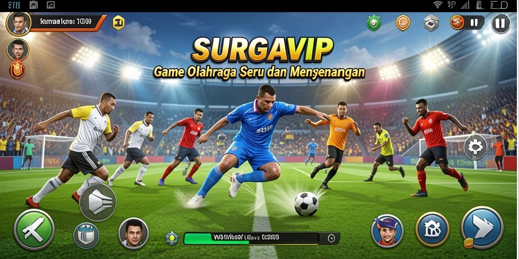 Tampilan gameplay menarik dari SURGAVIP dengan aksi olahraga yang mendebarkan.